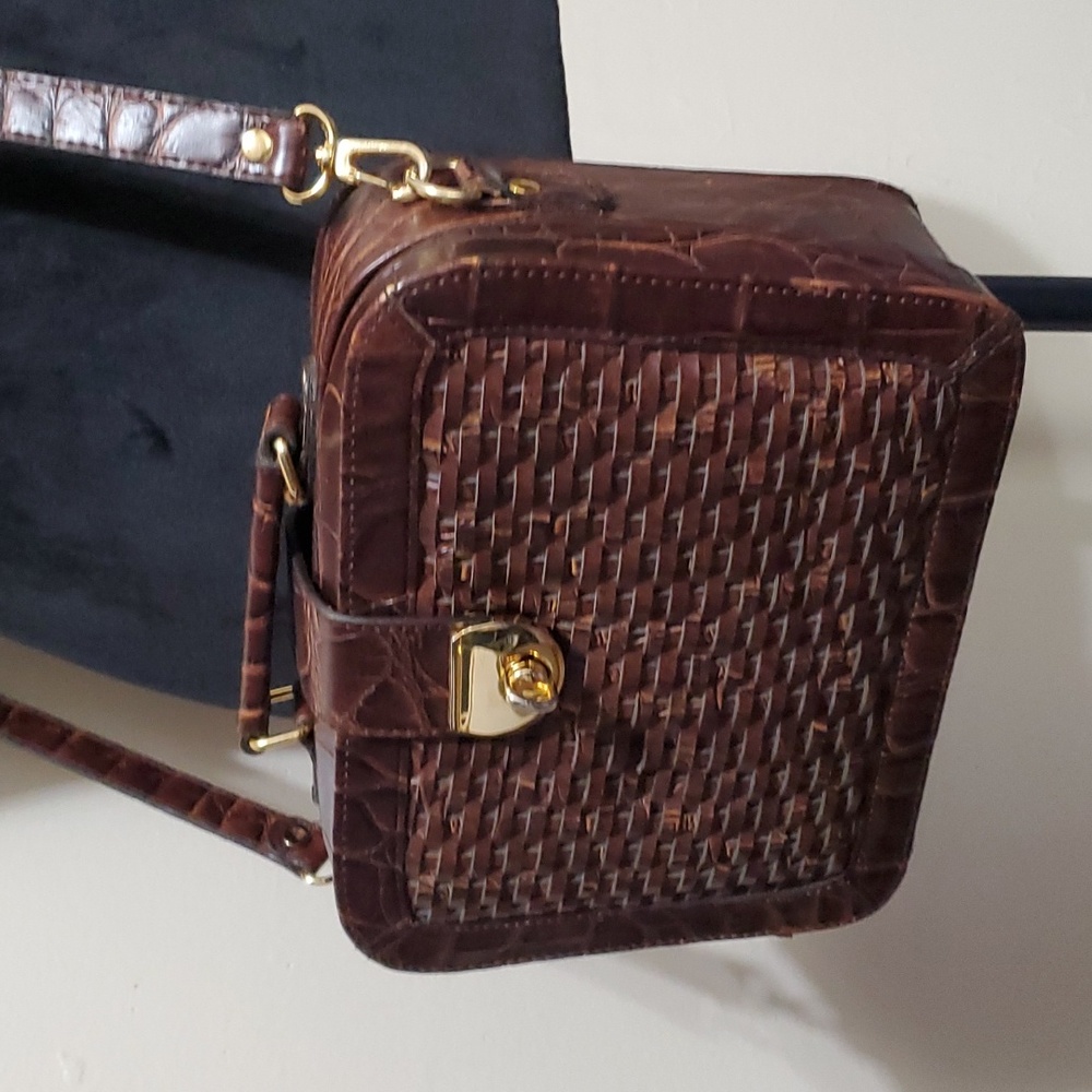 Claude Van Pelle  Crossbody  Faux Leather Pill Box Bag